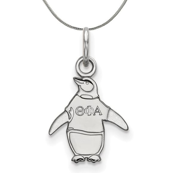 Sterling Silver Theta Phi Alpha XS (Tiny) Pendant Necklace - 16 Inch - Picture 1 of 7